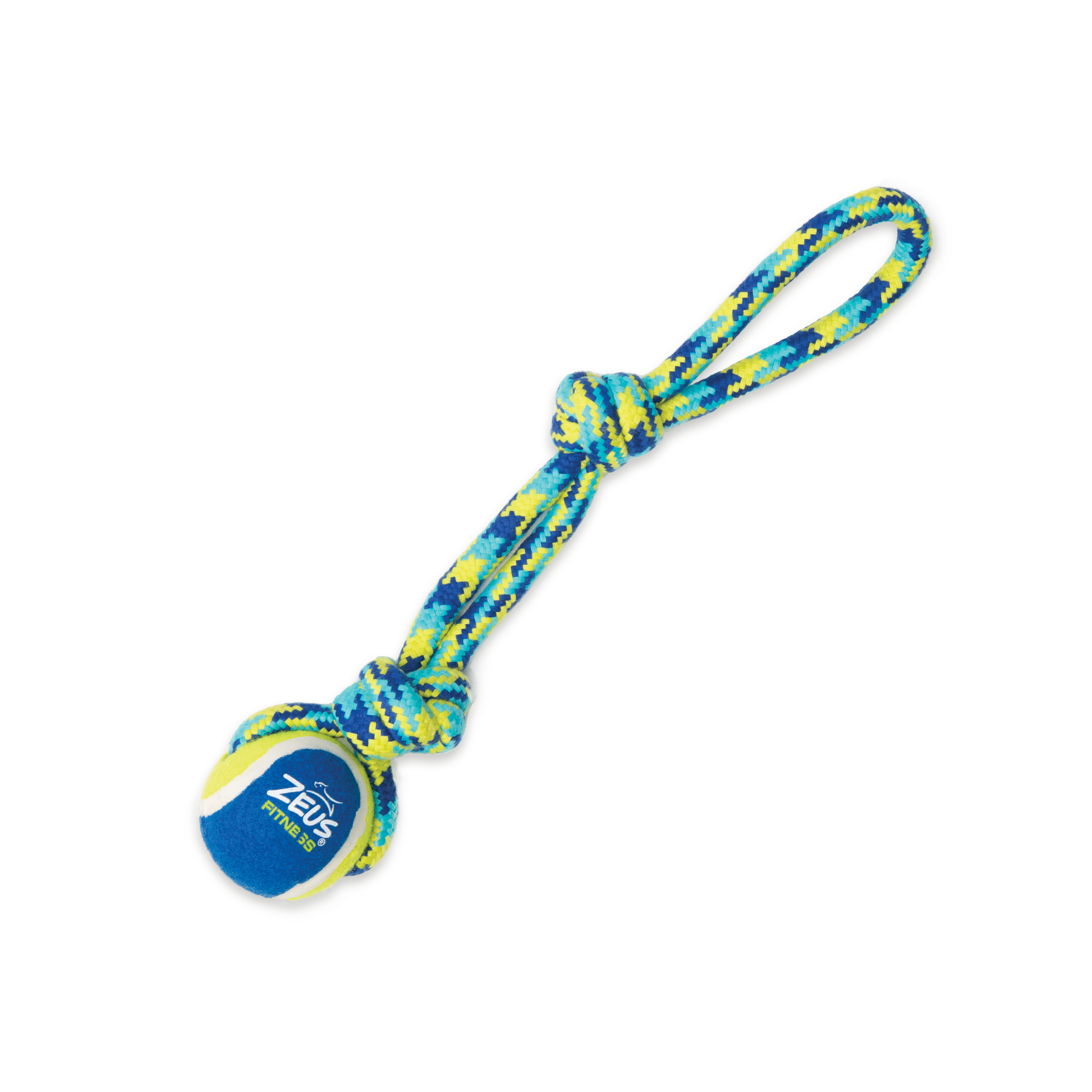 Hagen ZEUS Fitness Zugseil mit 2 Knoten + Ball, 43cm